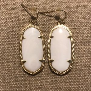 White Kendra Scott Earrings
